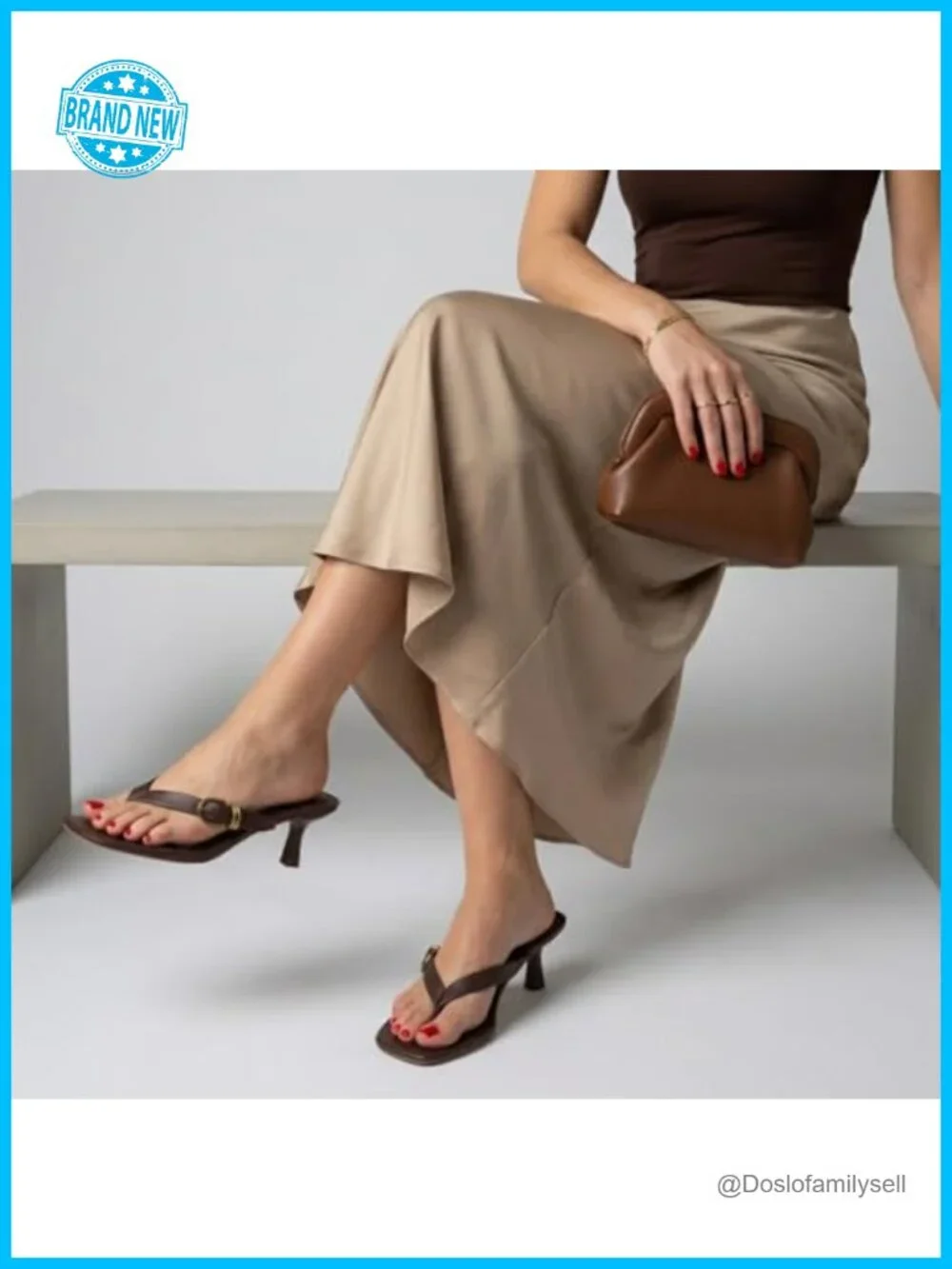 Low Kitten Heels, Adjustable Buckle, Square Toe Dressy Sandals